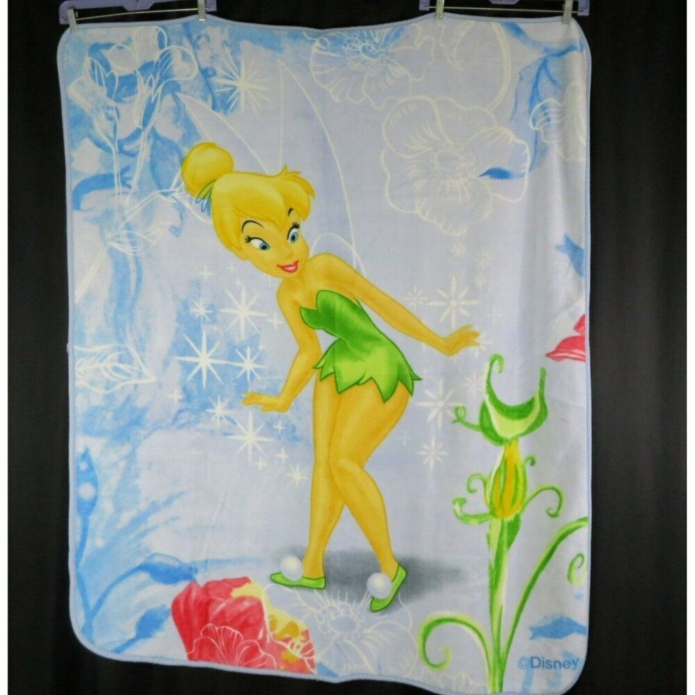Disney Tinker Bell  Fleece Throw Blanket Plush Lap 46x56 Rectangular Super Soft